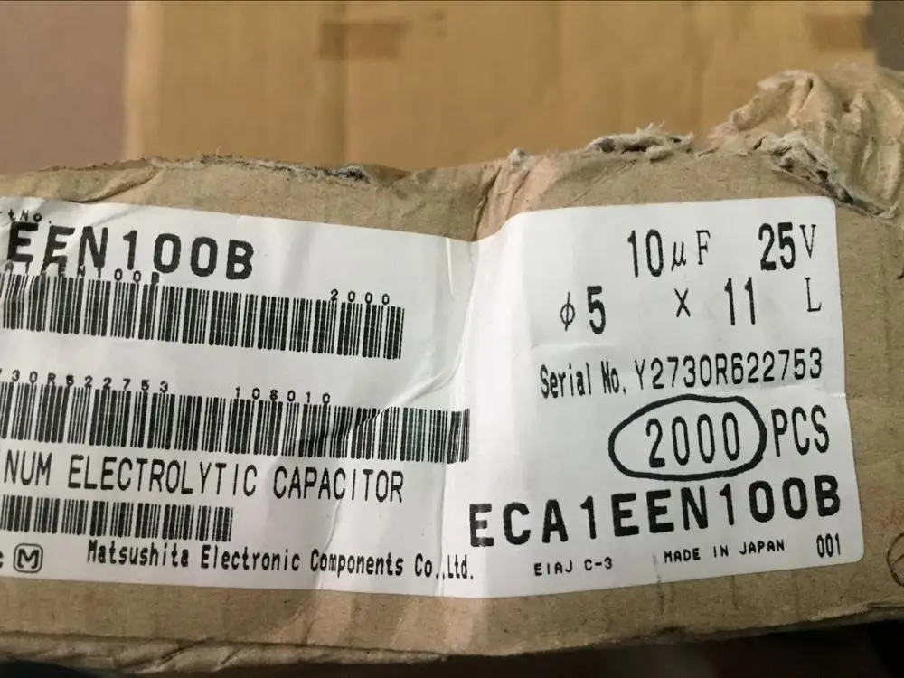 Оригинальный новый 100% Япония алюминиевых электролитических конденсаторов 25V10UF