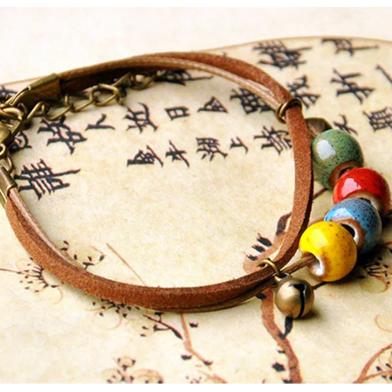 Женский браслет-талисман с цветными бусинами | Украшения и аксессуары