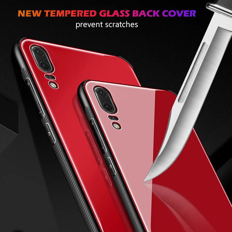 Yikola Tempered Glass Case For Huawei P20 Lite Pro Honor 9 10 V9 V10 Ultra Thin Soft Silicone Edge Shell Mate |