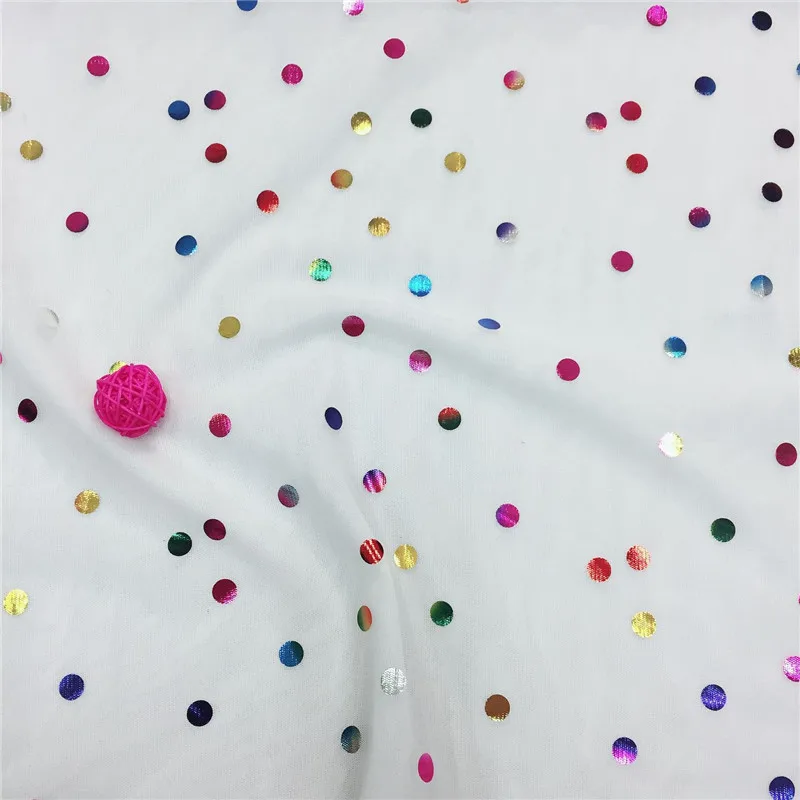 150cm Width 5yards/roll Glitter Sequins Soft Gauze Polyester Mesh Tulle Fabric DIY Sewing Tutu Wedding Birthday Party Supplies | Дом и сад