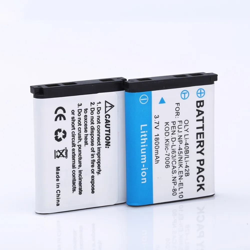 HIBTY 2 шт. Li-40B LI-42B LI40B LI42B литий-ионные аккумуляторы для цифровой камеры Olympus +