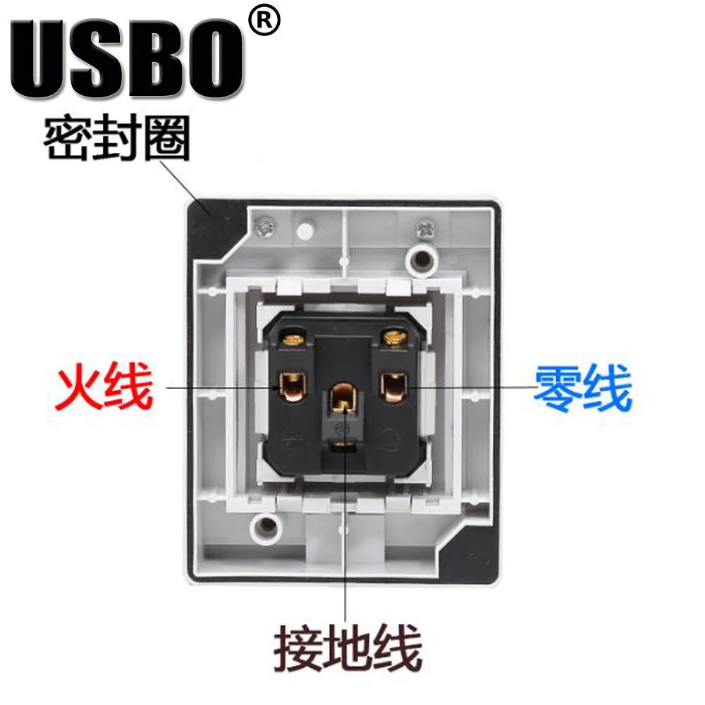 Поставка анти-УФ американская 13A 250 V IP55 наружная розетка питания белая CE