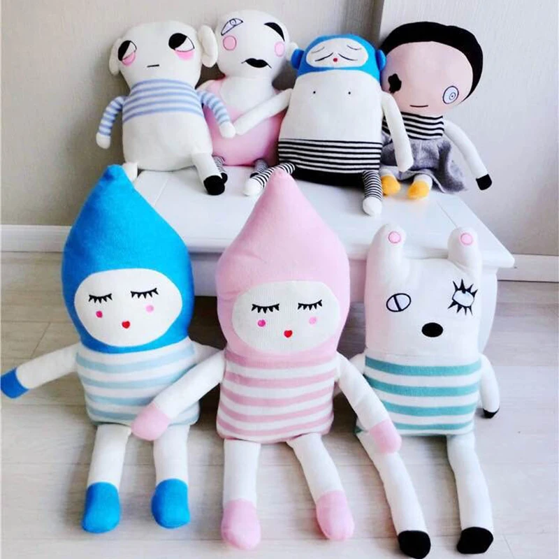 Счастливый мальчик воскресенье Мягкие плюшевые игрушки куклы Peluche ручной вязки