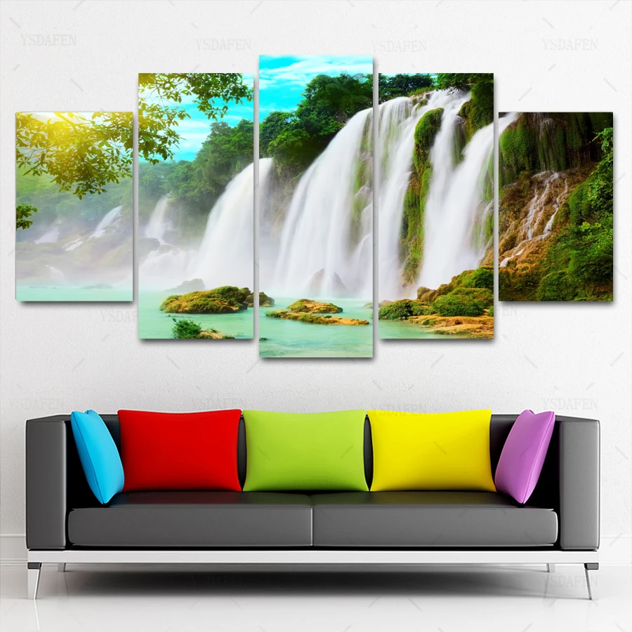 

Op de muur HD print olieverf Film modulaire foto Scenery poster kind room decor woondecoratie 5 stks canvas art z272