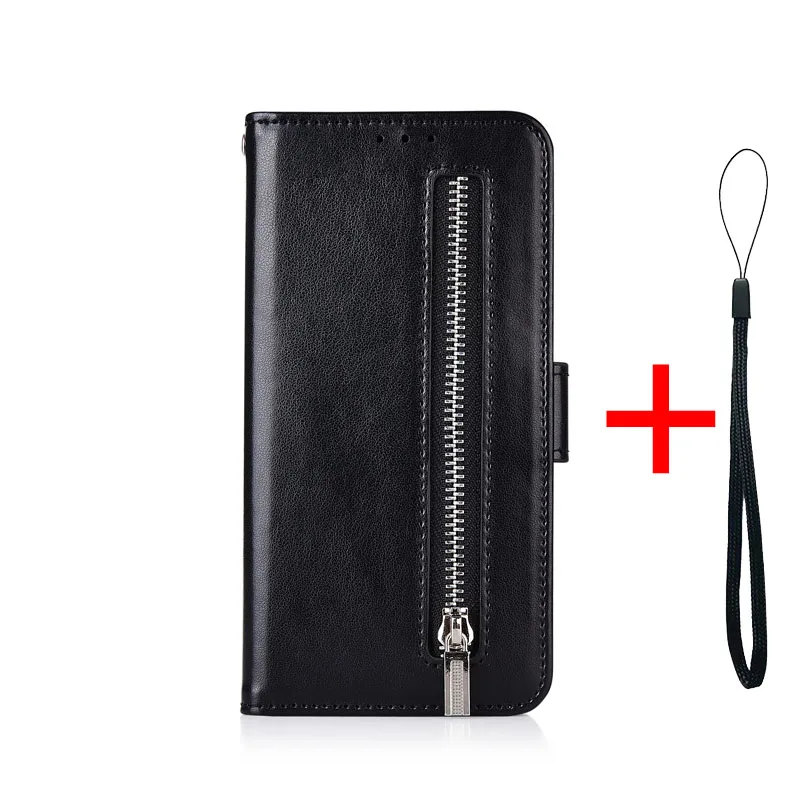 61zipper--Black Бумажник с застежкой-молнией чехол для спортивной камеры Xiao mi 5S mi 8 9 SE Lite 9T Pro 6X 5X A1 A2 F1 чехол для Red mi Note 8 5 7 K20 Pro S2 8A 7A 6A чехол - Цвет: 61zipper--Black