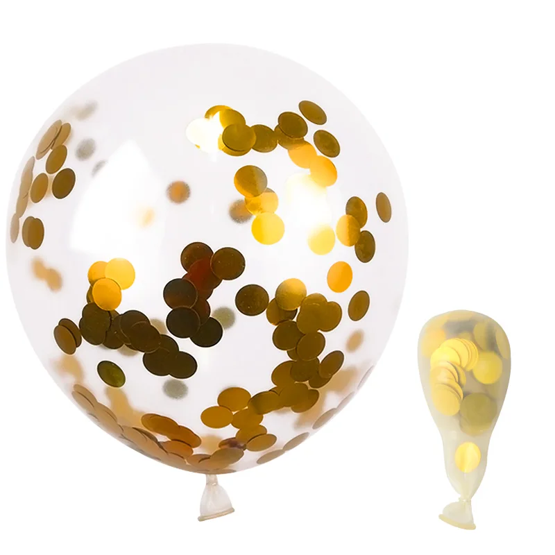 5pcs confetti ballon 30 40 50 60 лет украшения на день рождения взрослые воздушные гелиевые цифры конфетти для воздушного шара цифровой Baloons Декор стенда латексные Globos - Цвет: 5pcs confetti ballon