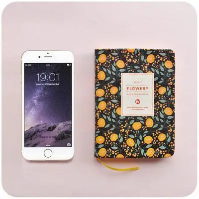 K& KBOOK корейский винтажный блокнот из искусственной кожи А5 А6, блокнот с изображением цветов сакуры, ежедневник, ежедневник, ежемесячный планировщик, Органайзер - Цвет: A6 Adonis Folwer