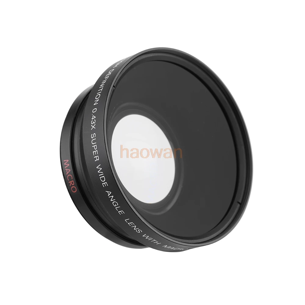 72 мм 0.43X широкоугольный конверсионный макрообъектив для canon nikon pentax Sony HDR FX1 HVR