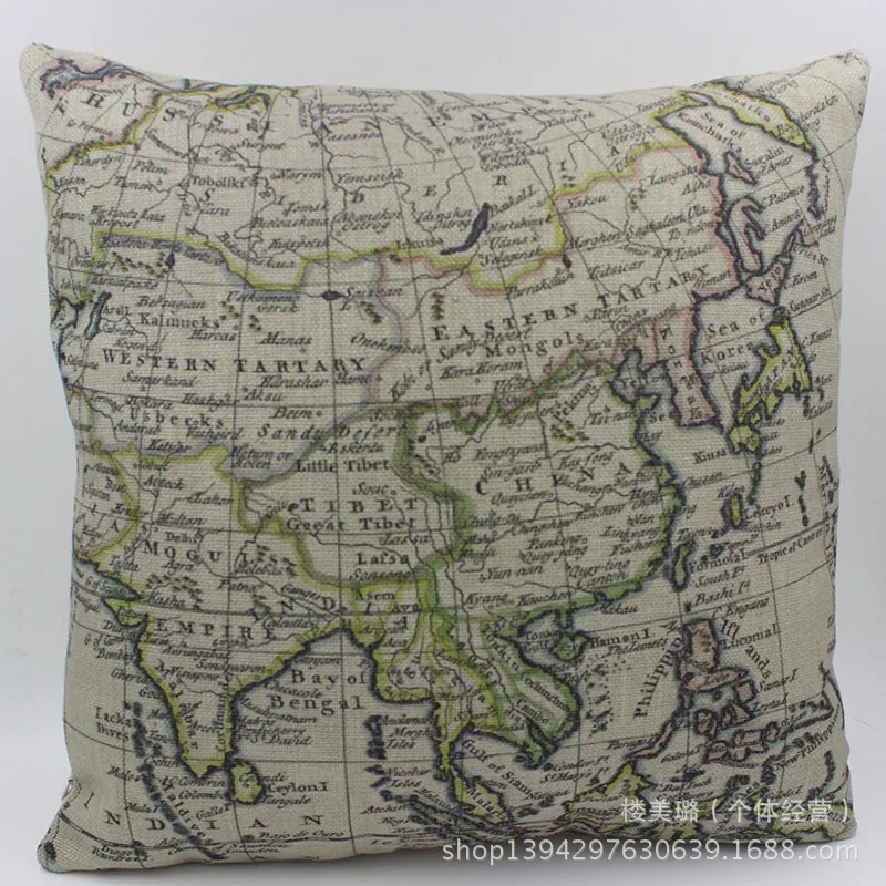 Хлопковая Серия карт мира азиатские студенты запоминают схему артефакт