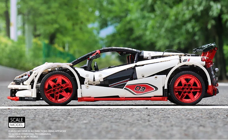 ICARUS Supercar строительные блоки игрушка совместима с 42056 МОС 4562 город техника McLaren P1 приложение Радиоуправляемая машина Кирпичи Игрушки