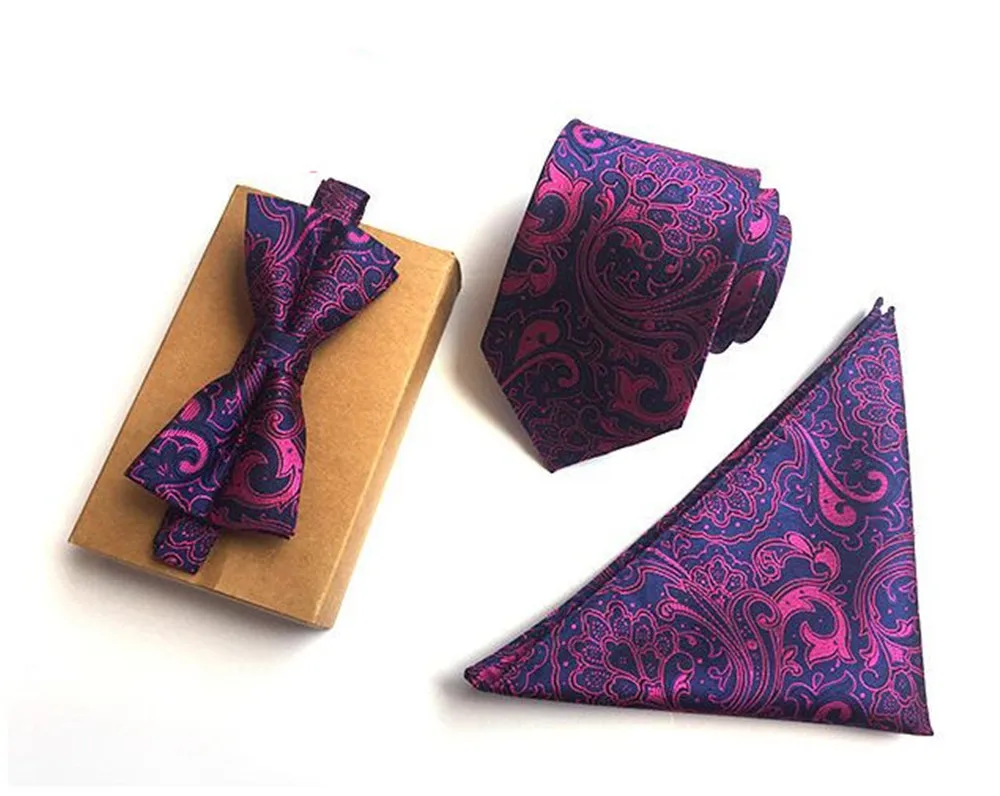 3 шт./комплект мужской галстук бабочка с принтом Пейсли|silk tie|silk tie brandties for men |