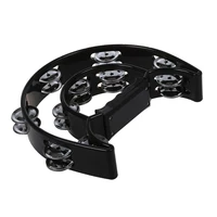 abwe best sale musical double half moon tambourine drum kit hi hat percussion gift ktv party