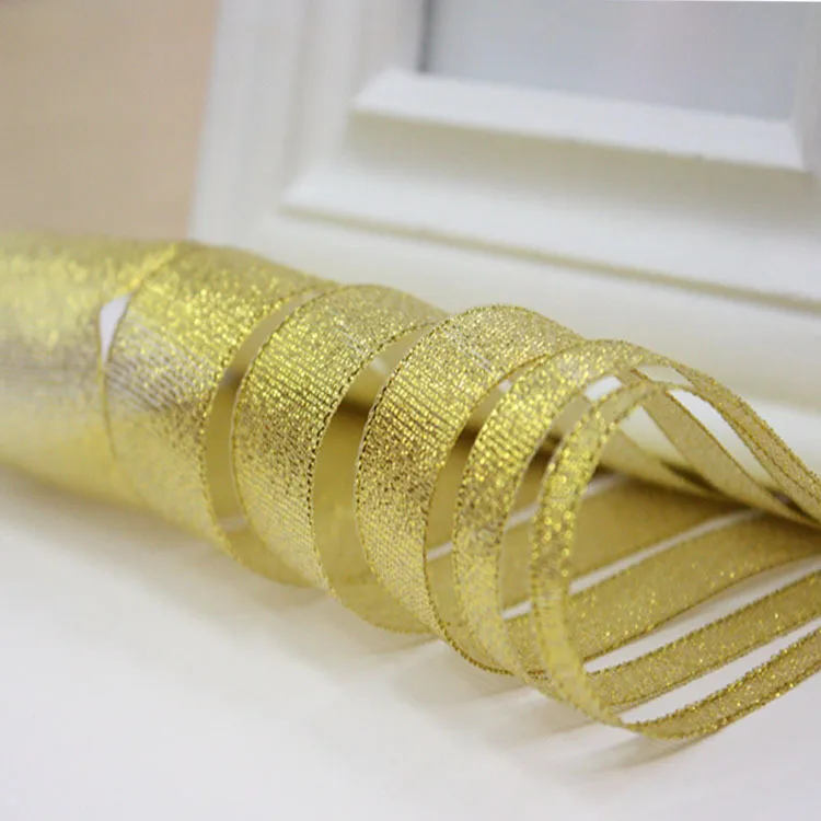 1-1/2 &quot(38 мм) золотой лук пояс лента для подарочной упаковки Свадебные и