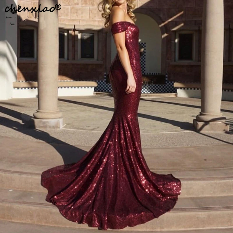 

Vestido de Festa Long Sexy Party Evening Gowns Mermaid Prom Dress Custom Made Court Train Formal Gowns Robe de soiree