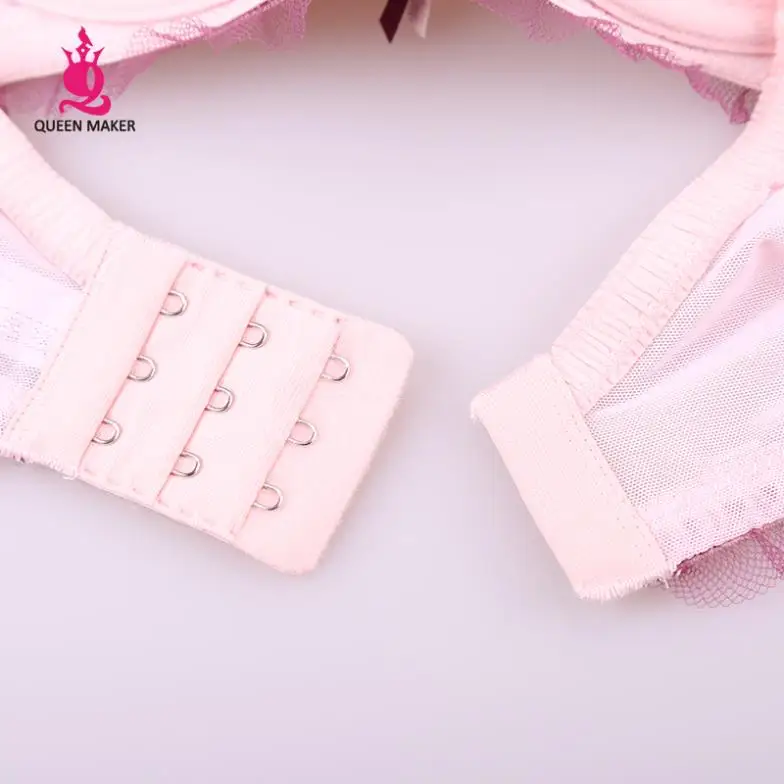 Queenmaker Для женщин пикантные Push Up Глубокий V Нижнее бельё бюстгальтер/Нижнее Бельё