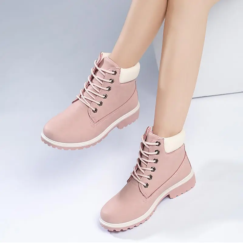 Женские зимние ботинки теплые вельветовые на плоской подошве в английском стиле
