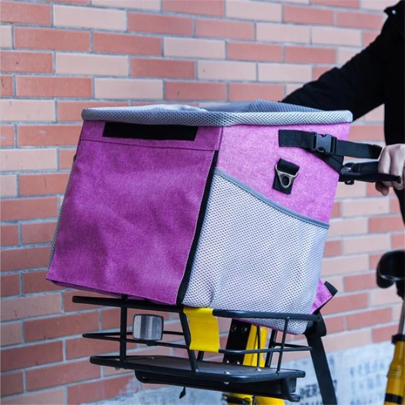 

PUPISEH Pet Bicycle Carrier Bag Puppy Dog Travel Bike Carrier Seat For Small Dog Basket Products Travel Accessories