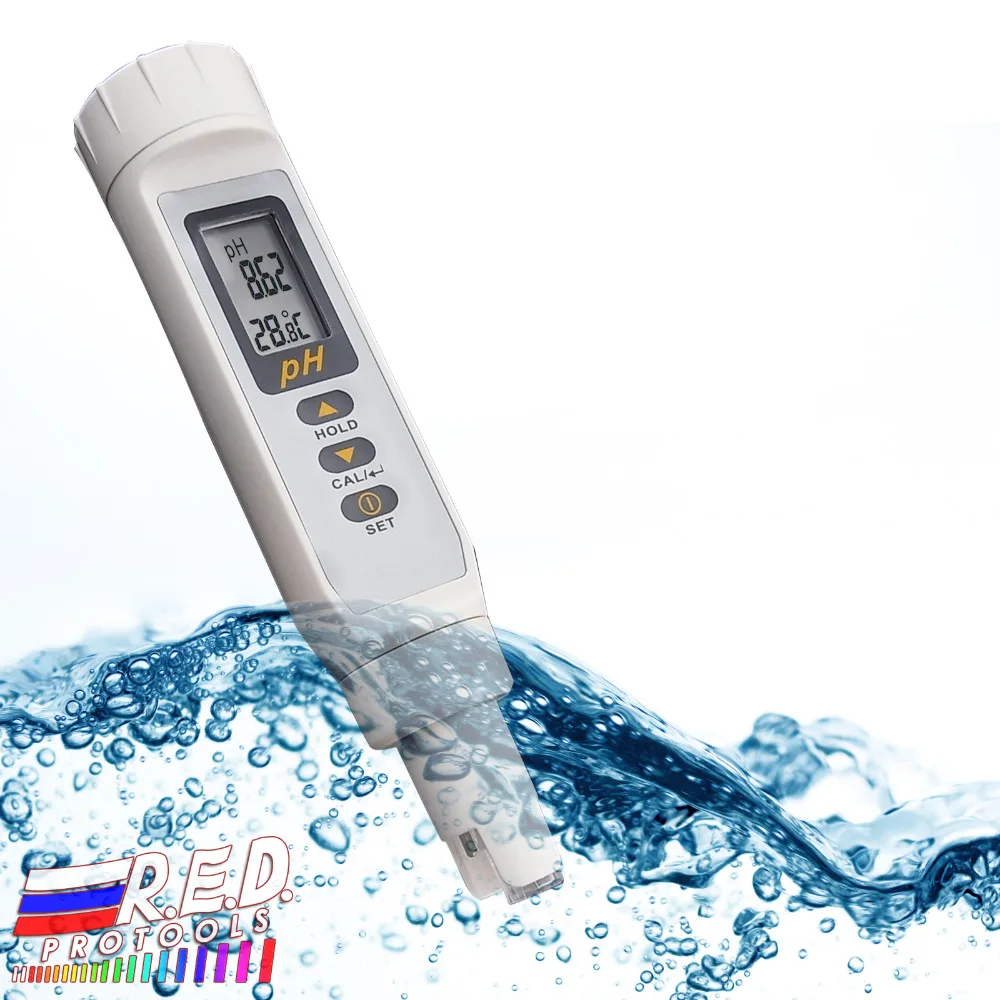 

Портативный цифровой водонепроницаемый съемный измеритель температуры pH Pen автоматическая калибровка 3 точки высокая точность + Встроенный ATC