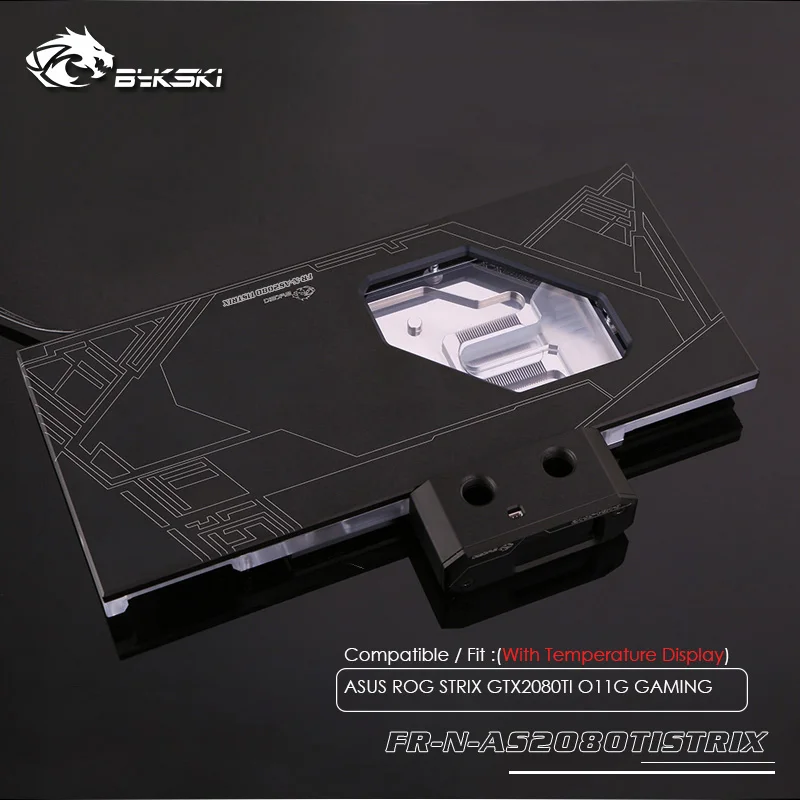 Блок водяного охлаждения Bykski для ASUS ROG STRIX GTX2080TI O11G с полным покрытием и