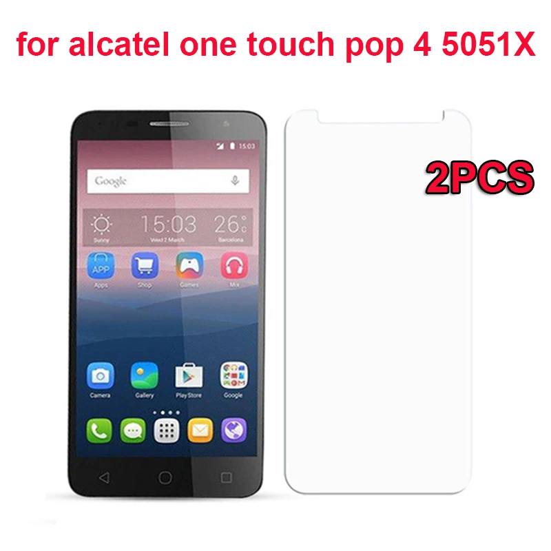 2 шт. Экран закаленное Стекло для Alcatel One Touch pop4 5 0 Pop 4 дюймов 5051D 5051J 5051 м 5051X защитный