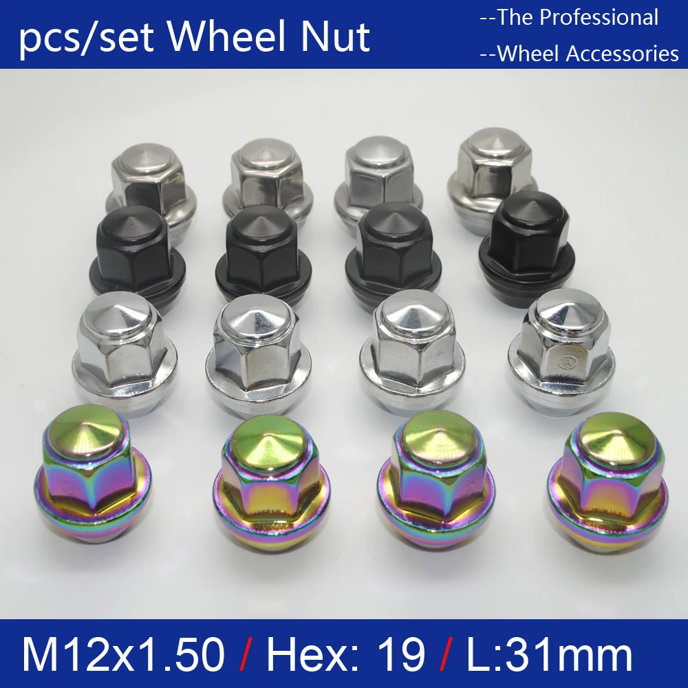 16 шт. шестигранные золотистые гайки M12 x 1 5 для liga abrir roda para FIESTA ford FOCUS Turnier KA MONDEO KUGA