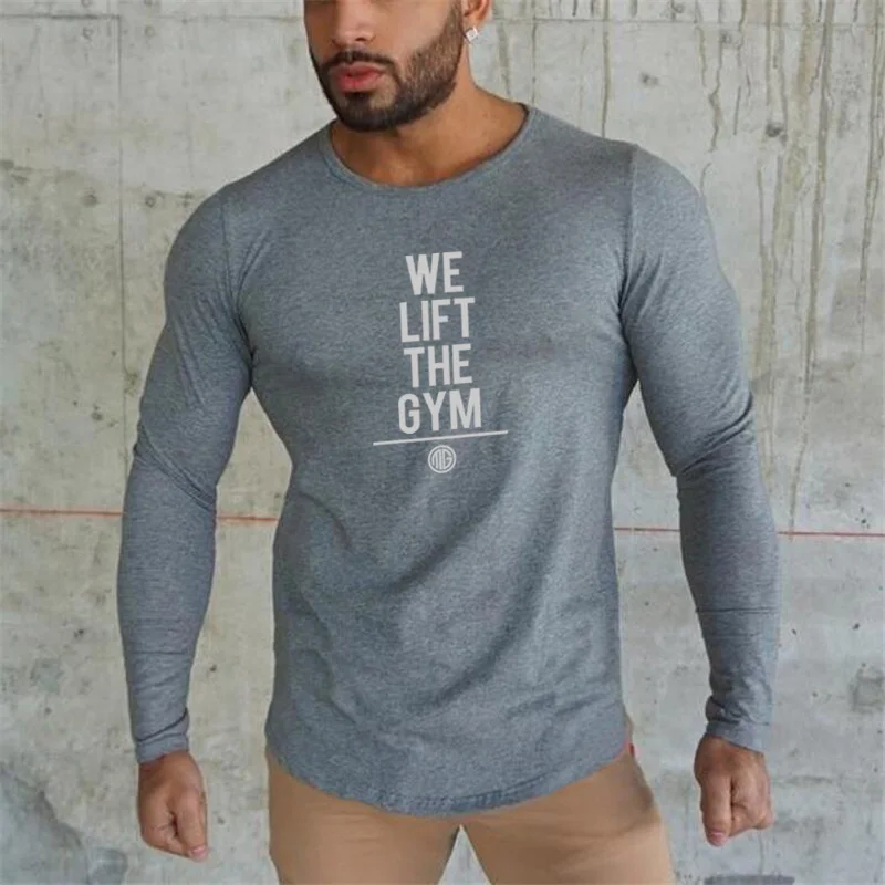 Muscleguys новая фитнес-футболка с длинным рукавом для мужчин брендовая одежда