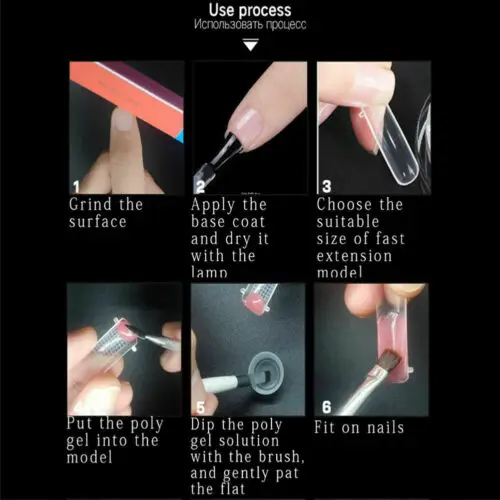 Multi-Use Top Quick Building Nail Tips Extension Camouflage Builder UV/LED Polygel US | Красота и здоровье