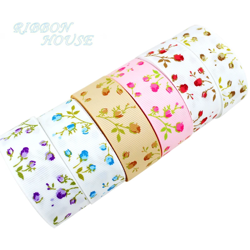 10 ярдов/партия корсажная лента с цветочным принтом|grosgrain ribbon printed|grosgrain ribbonribbon printed