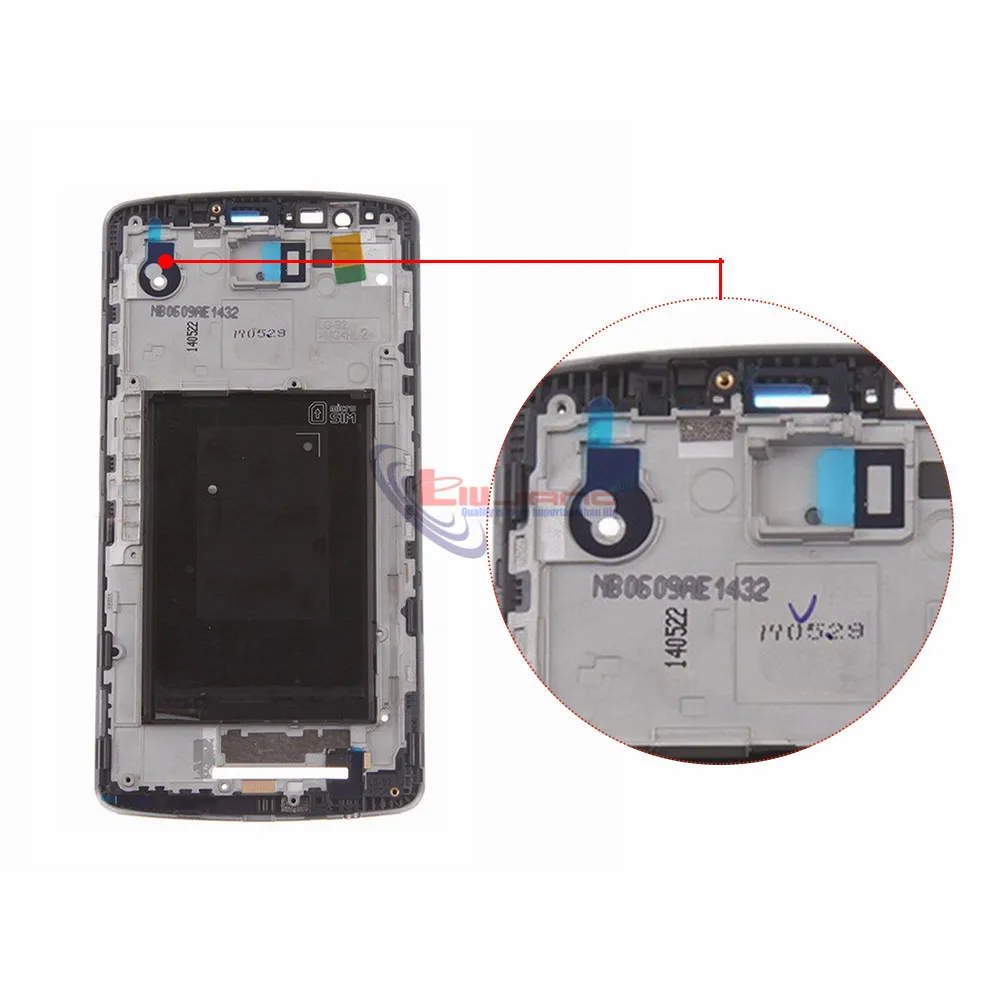 Оригинальная рамка lcd Корпус для LG G3 D851 D855 VS985 LS985 D850 пластина средней рамы с ободком с клей запасные части