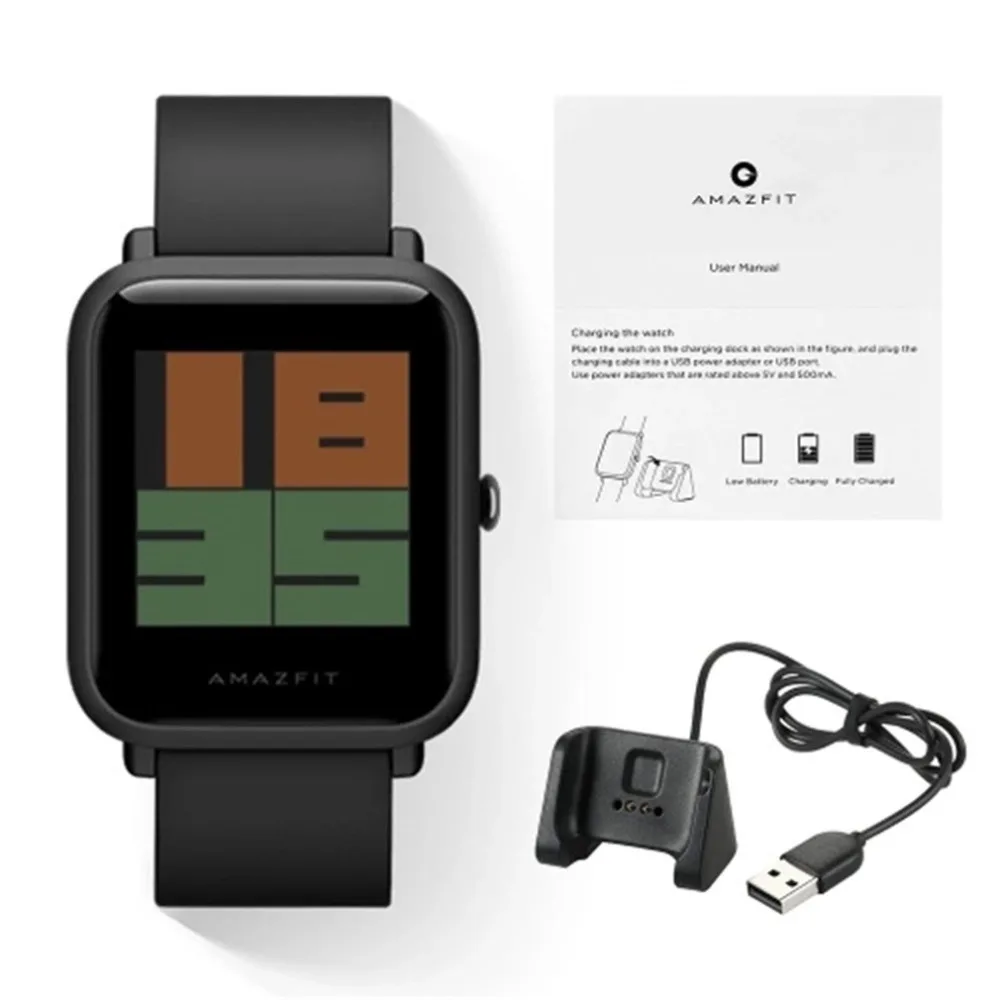 Xiaomi HUAMI Smartwatch gps умные часы международные Bluetooth наручные часы монитор сердечного ритма часы фитнес трекер активности