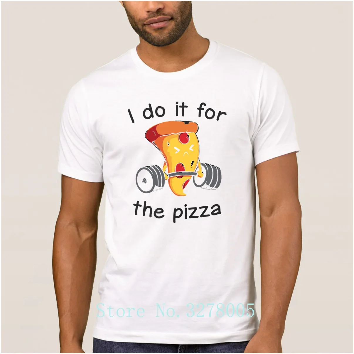 La Maxpa Make Custom Art Футболка I Do It For The Pizza Мужская футболка против морщин плюс размер 3xl