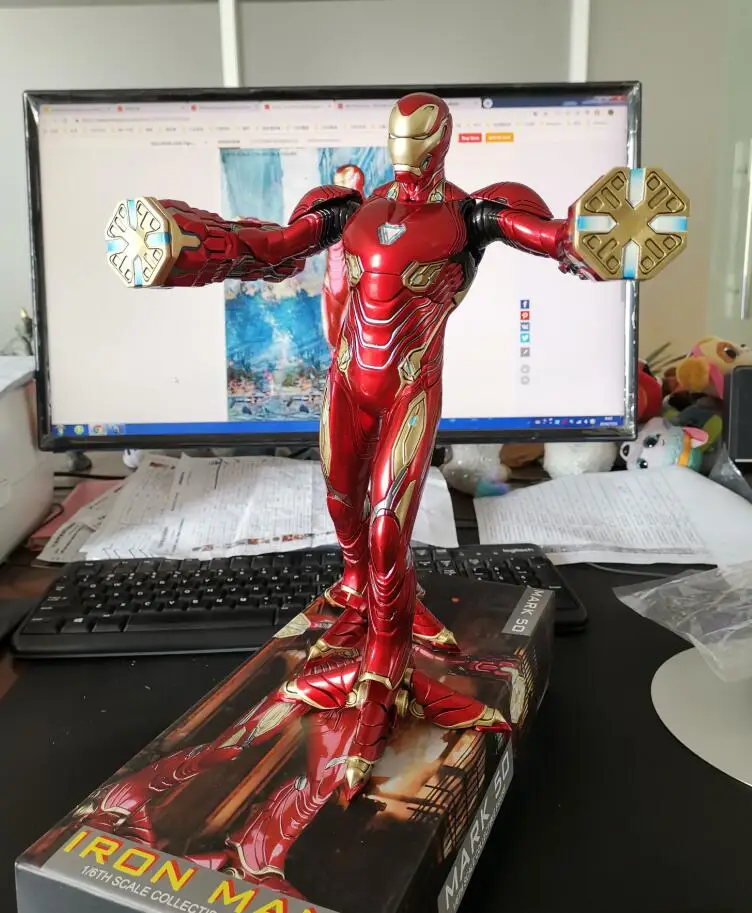 Сумасшедшие игрушки Marvel Мстители Железный человек MK50 1:6 ПВХ коллекционная фигура