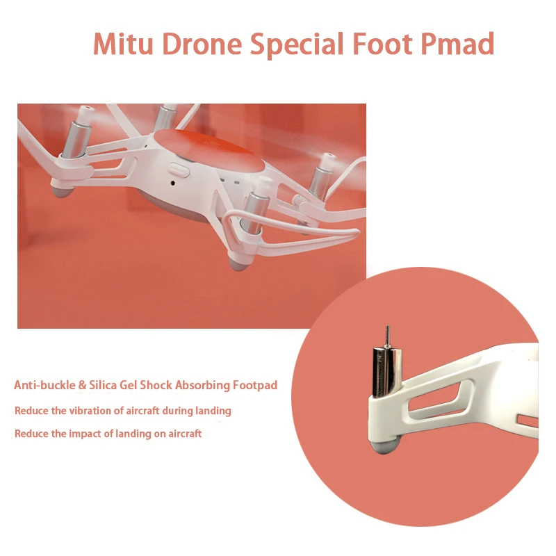 Xiaomi MITU Мини RC камера Дрон резиновые ножки для Xiaomi MITU RC камера Дрон Квадрокоптер запчасти посадочные коврики FSXMMitu-006