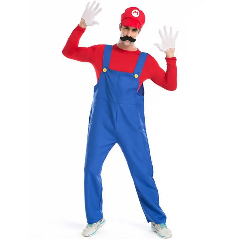 Супер Марио Хэллоуин костюмы для мужчин нарядное платье вечерние платья большие