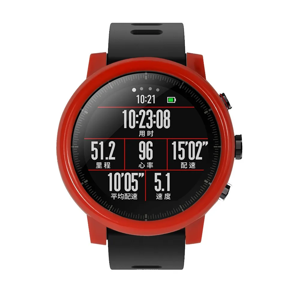 Силиконовый ремешок для смарт-часов 3 в 1 Huami Amazfit Stratos 2 чехол huami amazfit S защитная