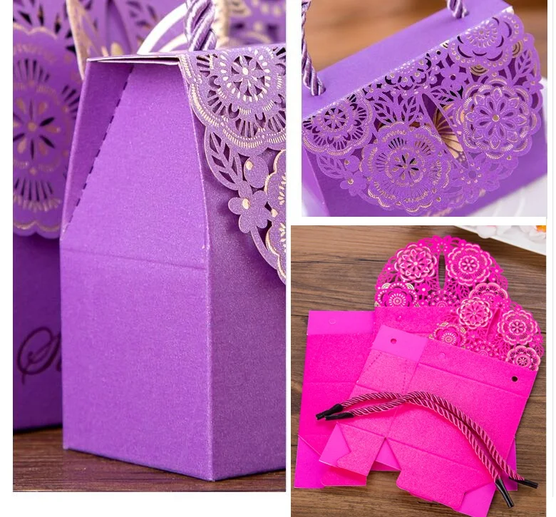 30 шт бумажная коробка для конфет с ручкой крафт подарочная сумка закусок печенья