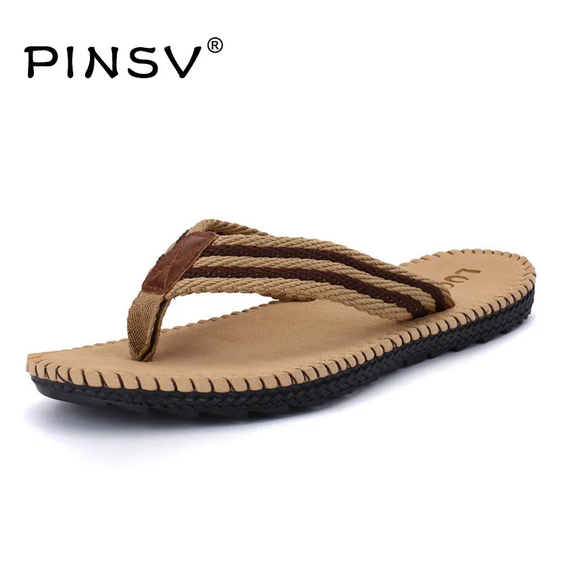 PINSV/Вьетнамки мужские шлепанцы Летняя обувь Мужские Пляжные сандалии 4 вида
