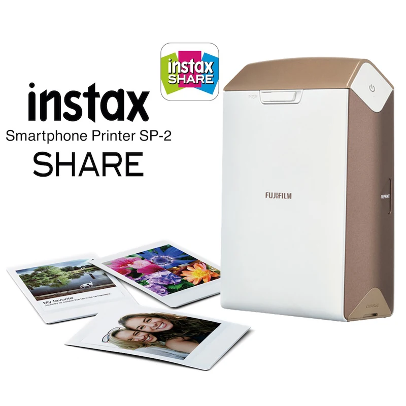 Fuji Fujifilm Instax SHARE принтер SP 2 золото для iPhone IOS Android и смартфонов|Плёночные