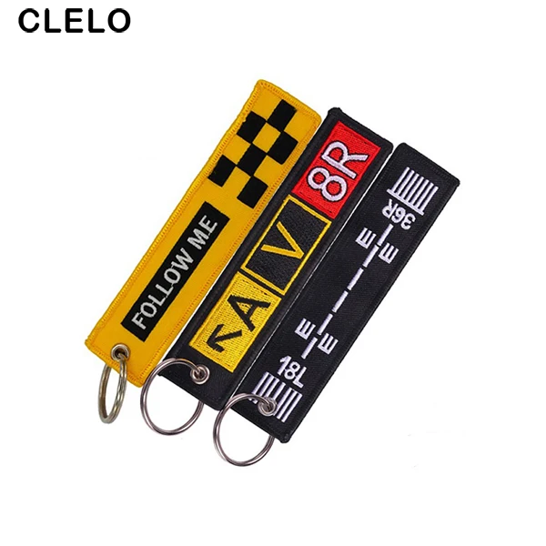 Style 2 CLELO вышитая бирка для багажа этикетка модная дорожная сумка бирка с кольцом для ключей специальный подарок для летной команды любитель авиации 3 шт./лот - Цвет: Style 2