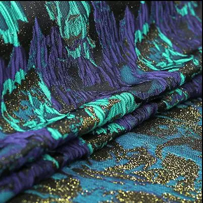 Сине-зеленая Нефритовая новая французская жаккардовая парчовая модная ткань