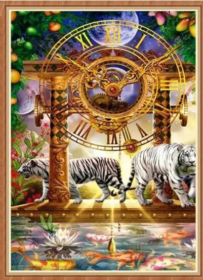 Shipping Diamond embroidery 5d diy diamond painting white tiger full square mosaic picture of rhinestones mazayka | Дом и сад