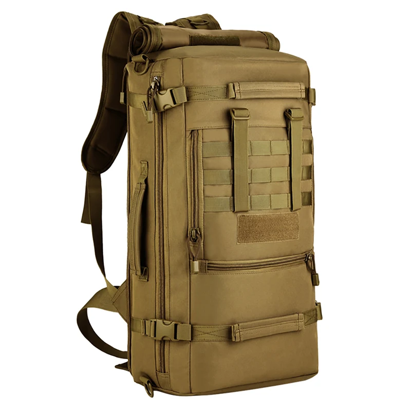 Tactical Military MOLLE Assault Pack 3 Way Modular Attachments 50L Large Waterproof Bag Rucksack Outdoor Camping Gear 088 | Спорт и