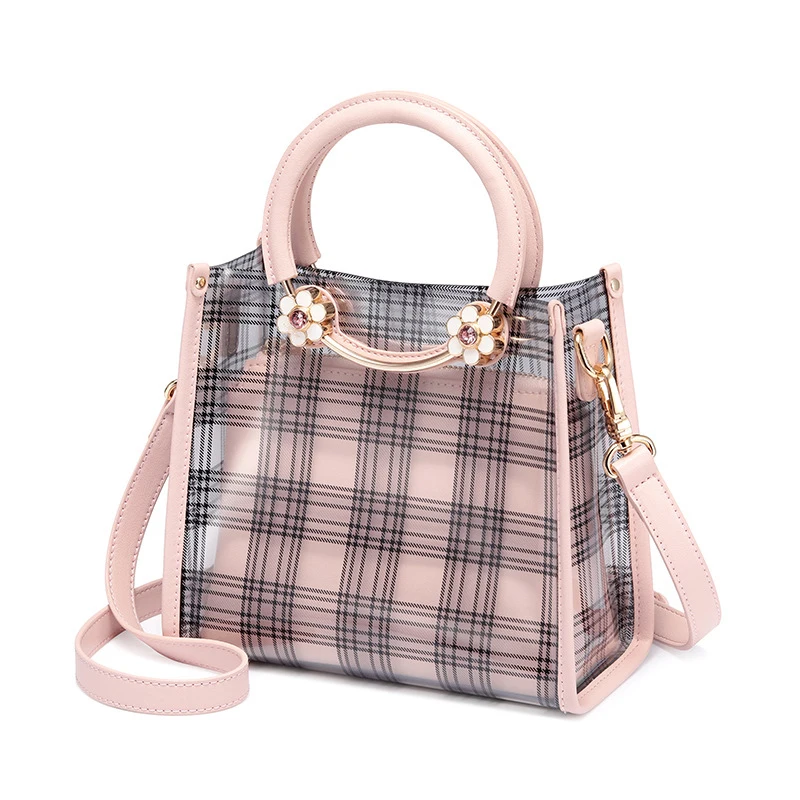 

Модная Роскошная Новая прозрачная сумка 2019 железная сумка из матового ПВХ водонепроницаемые сумки-мессенджеры через плечо для женщин розо...