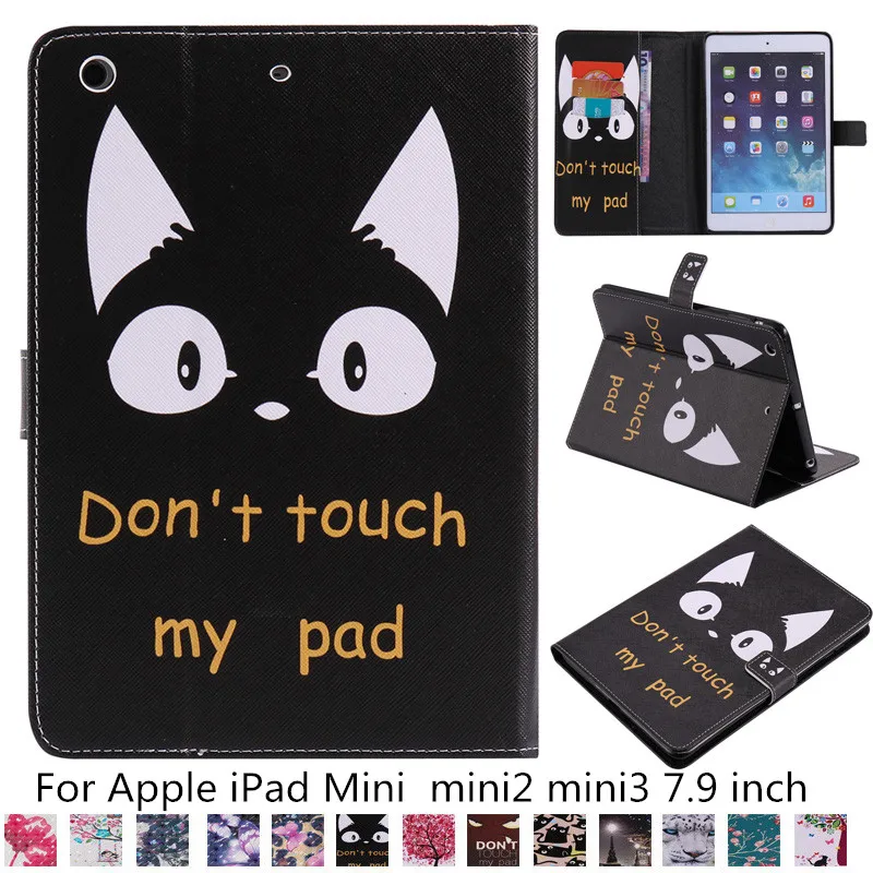 Модный чехол из искусственной кожи с рисунком для Apple iPad Mini 1 2 3 7 9 дюйма откидной