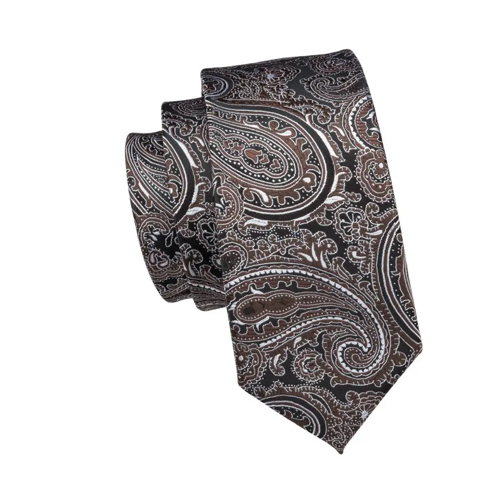 

DH-1681 2017 Barry.Wang Men`s Tie Floral Silk Jacquard Woven Gravata 8.5cm Wide Necktie For Business Groom Wedding Party