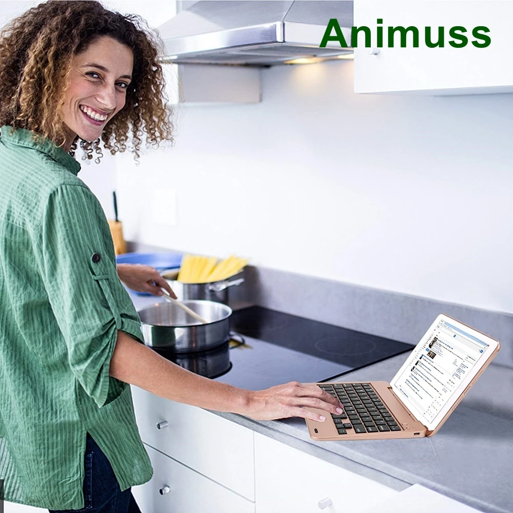 ANIMUSS Беспроводная клавиатура для iPad чехол мини-клавиатуры Folio Flip Smart Cover mini 4 с