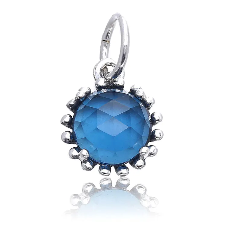 Серебро 925 Midnight Star кулон Синий 