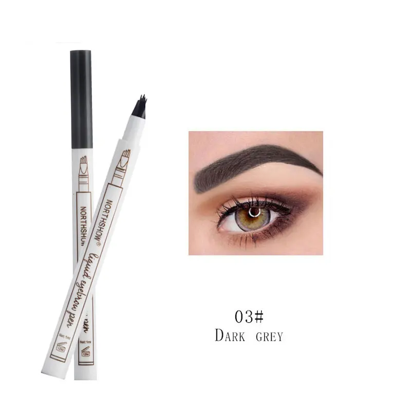 3 Microblading татуировки жидкости карандаш для бровей Водонепроницаемый длительный 4 вилки кончик тонкой эскиз краска для бровей чернилами макияж инструменты - Цвет: 3