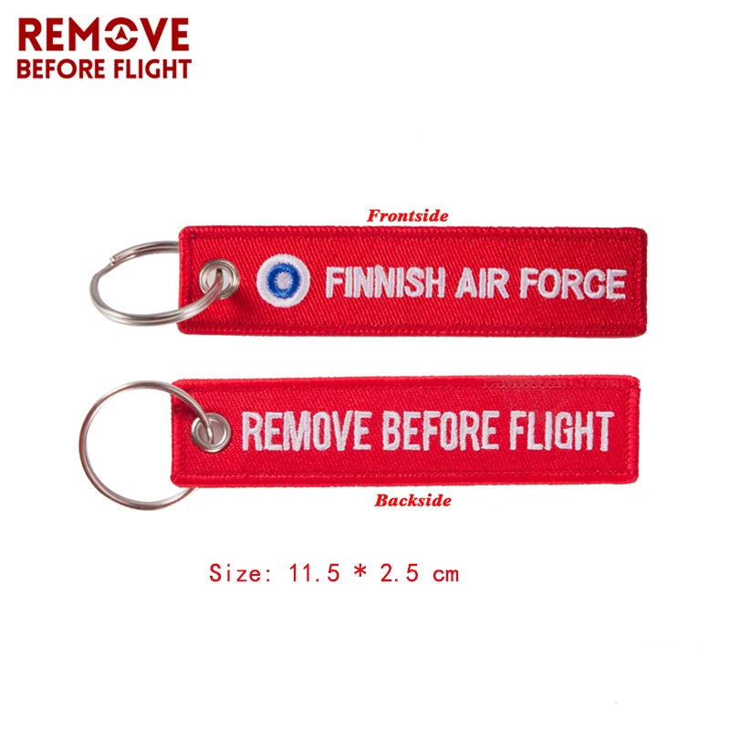 Remove Before Flight брелок вышивка финский AIR FORCE мотоцикл ключница новейшая ключевая