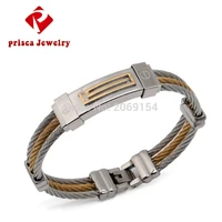 titanium steel chain link bracelet men charm jewelry gold wristband stainless bracelet magnetic black bangle trendy new